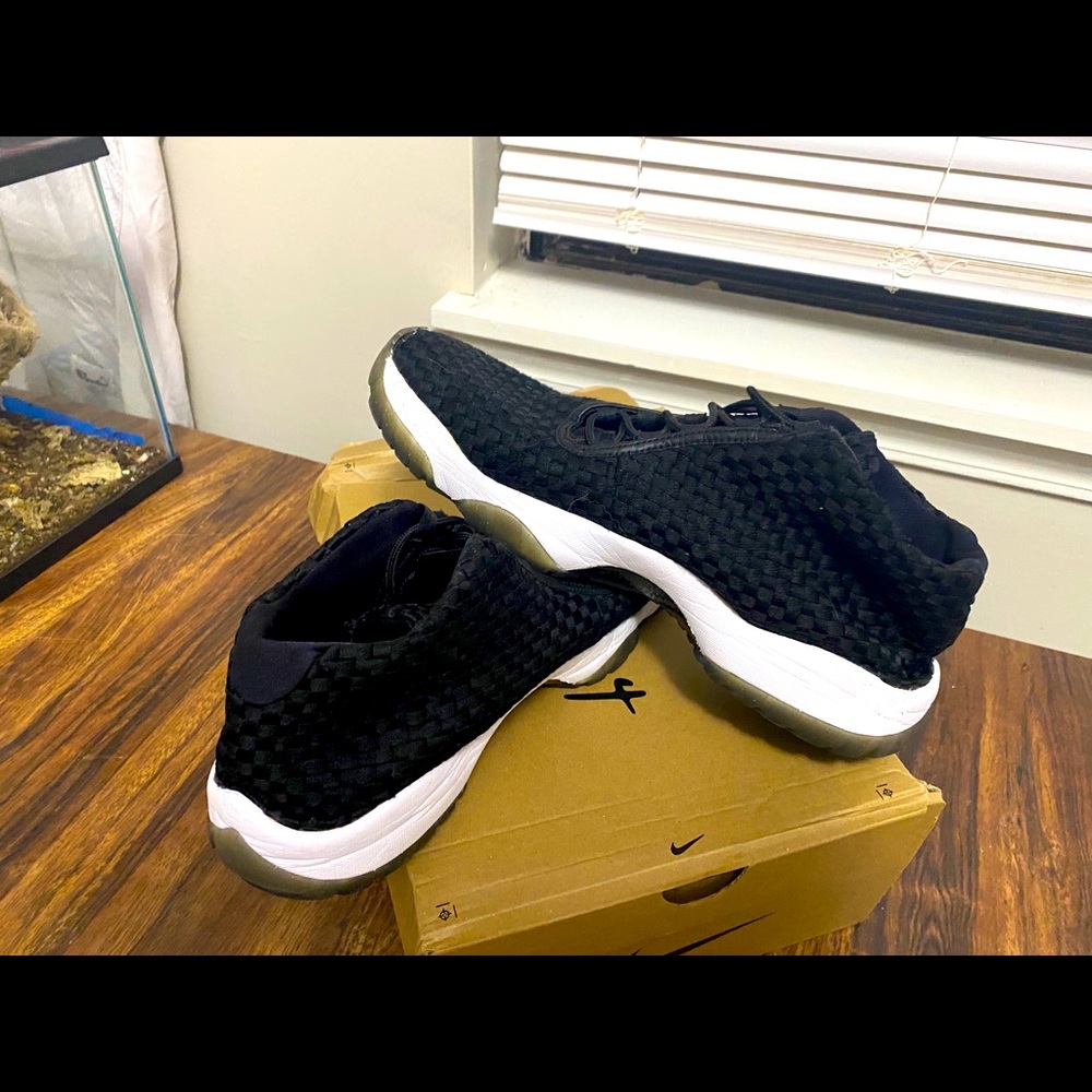 Jordan futures black white and gold